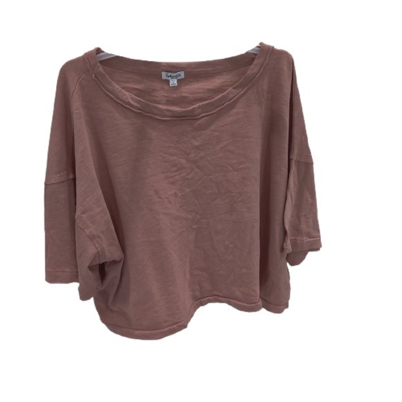 NWT Splendid Women Short Sleeve Slub Crop Tee Pink Blue Black White S M L XL $60 - Picture 2 of 6